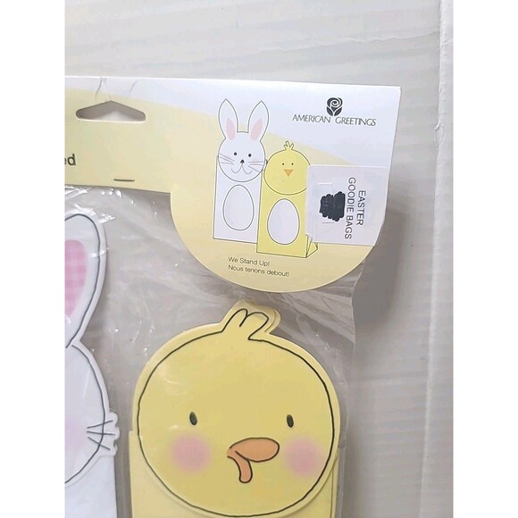 NEW American Greeting 4 Stand Up Easter Bunny Chick Goody Bags - Picture 4 of 6